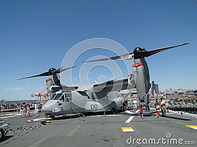 Civilians inspect an MV-22 Osprey, Editorial Stock Photo