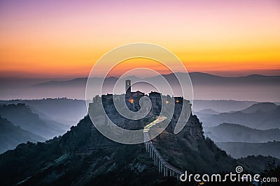 Civita di Bagnoregio, beautiful old town in Italy Stock Photo