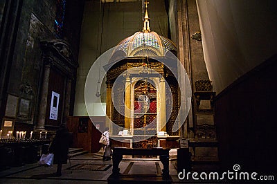 Civitali's temple in lucca's cathedral Editorial Stock Photo