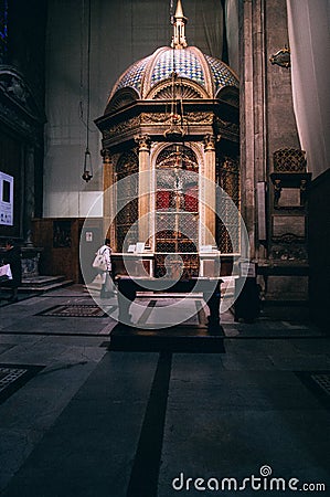 Civitali's temple in lucca's cathedral Editorial Stock Photo