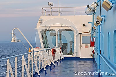 Civitavecchia, Italy, on board a ferry in the Mediterranean Stock Photo