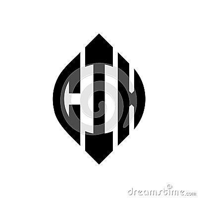 CIX circle letter logo design with circle and ellipse shape. CIX ellipse letters with typographic style. The three initials form a Vector Illustration