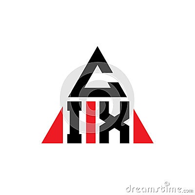 CIX triangle letter logo design with triangle shape. CIX triangle logo design monogram. CIX triangle vector logo template with red Vector Illustration