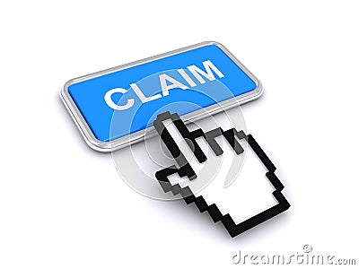 Claim button Stock Photo