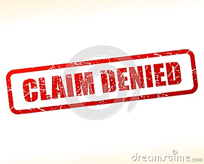 Claim denied text buffered Vector Illustration