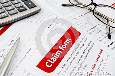 Claim form Stock Photo