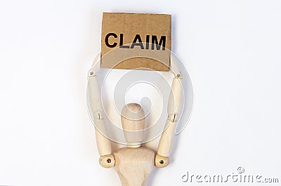 Claim word on paper, lawsuit concept Stock Photo