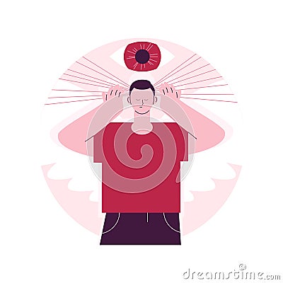 Clairvoyance ability abstract concept vector illustration. Vector Illustration