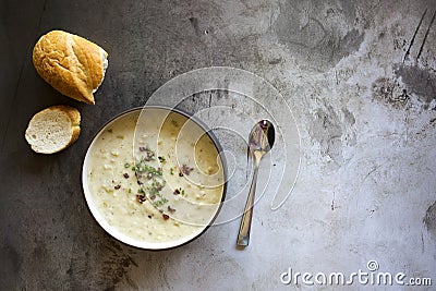 Clam Chowder Stock Photo