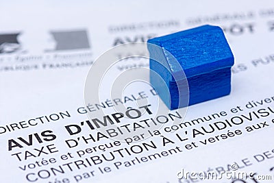 French housing tax notice Editorial Stock Photo