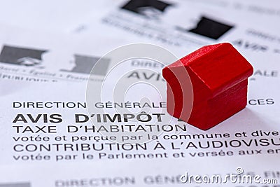 French housing tax notice Editorial Stock Photo