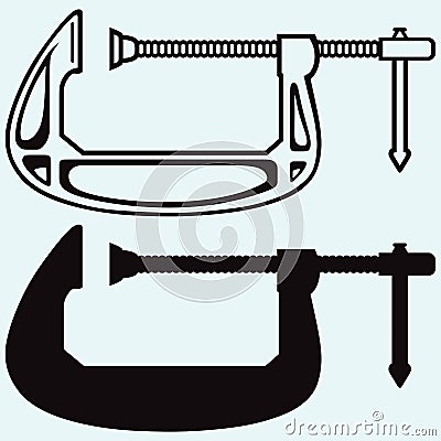 Clamp compression tool Vector Illustration