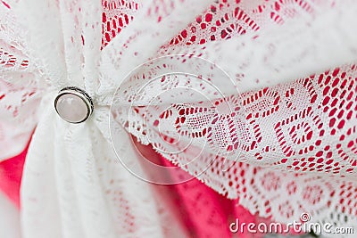 Clamp for curtains Stock Photo