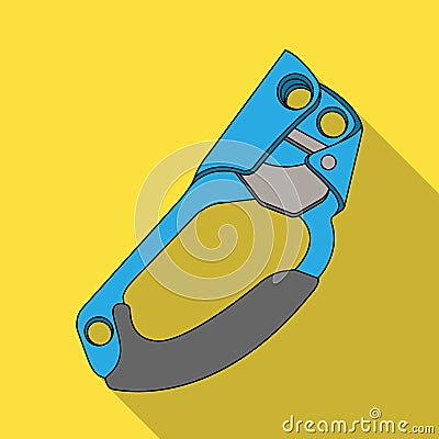 Clamp jumar.Mountaineering single icon in flat style vector symbol stock illustration web. Vector Illustration