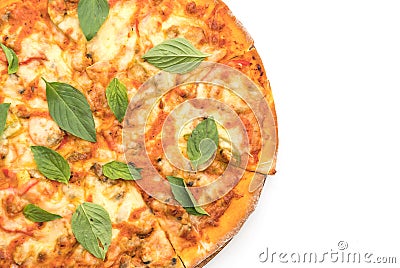 Clams pizza - Italian food Stock Photo