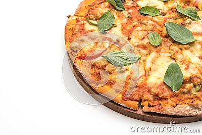 Clams pizza - Italian food Stock Photo