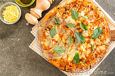 Clams pizza - Italian food Stock Photo