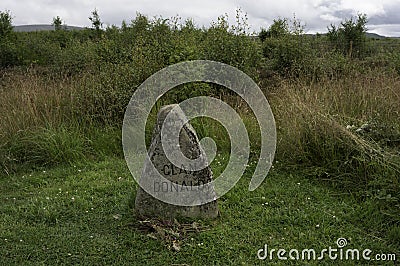 Clan Donald memorial headstone Culloden Editorial Stock Photo