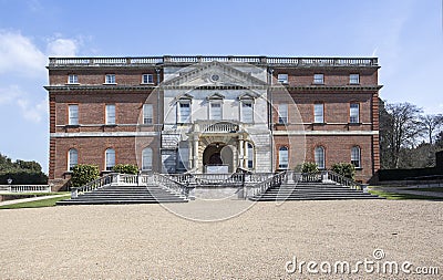 Clandon Park Palladian Mansion front view Editorial Stock Photo