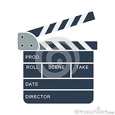 Clapperboard Icon Vector Illustration