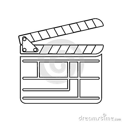 clapperboard icon. Element of Equipment photography for mobile concept and web apps icon. Outline, thin line icon for website Stock Photo