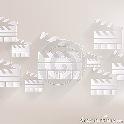 Clapperboard icon. Film , cinema, movie symbol Vector Illustration