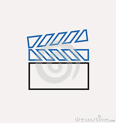 Clapperboard icon Vector Illustration