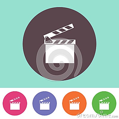 Clapperboard icon Vector Illustration