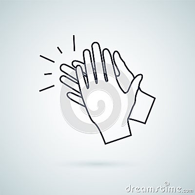 Clapping hand icon, illustration vector sign symbol Vector Illustration