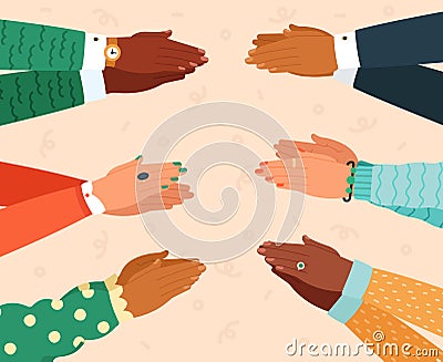 Clapping hands. Applauding hand, clapping congratulations applause, success cheering expression, hand clapping vector Vector Illustration