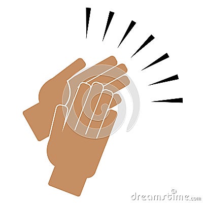 Clapping hands on a white background Vector Illustration