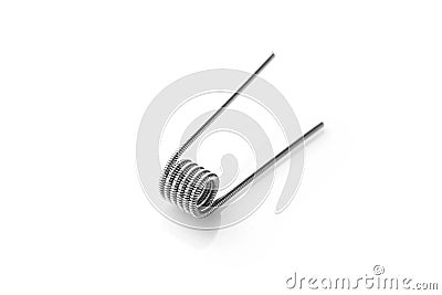 Clapton coil for vaping on a white background Stock Photo