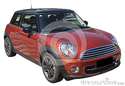 Claret mini cooper Stock Photo