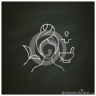 Clarifying face mask chalk icon Vector Illustration