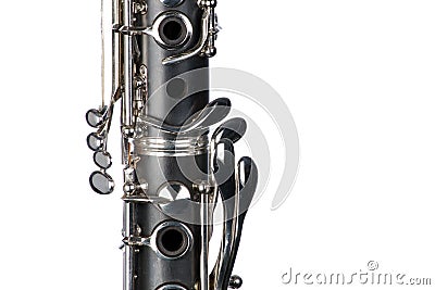 Clarinet Close Isolated On White Stock Photo