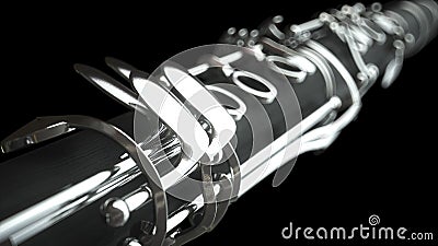 Clarinet. 3D rendering Stock Photo