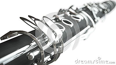 Clarinet. 3D rendering Stock Photo