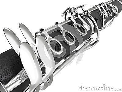 Clarinet. 3D rendering Stock Photo