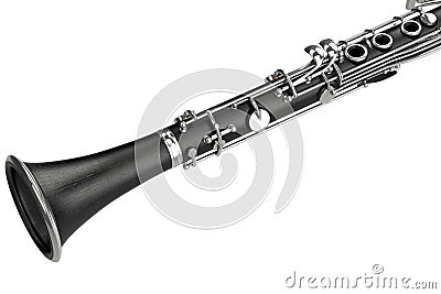 Clarinet musical equipment, close view Stock Photo