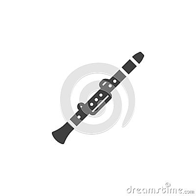 Clarinet musical instrument vector icon Vector Illustration