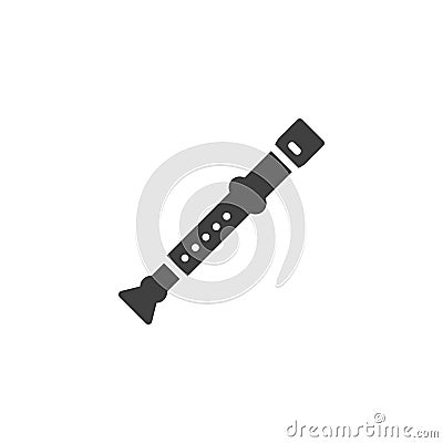 Clarinet musical instrument vector icon Vector Illustration