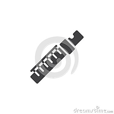 Clarinet part vector icon Vector Illustration