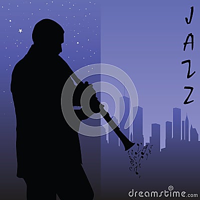 Clarinet player Vector Illustration