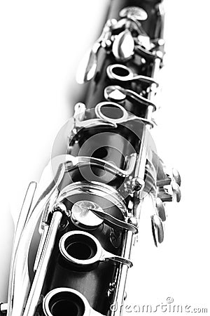 Clarinet woodwind instruments Stock Photo