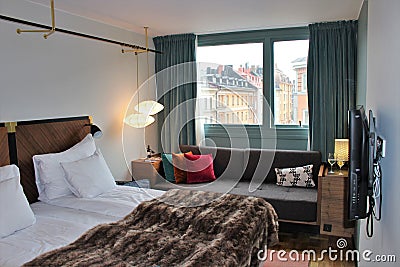 At Clarion Hotel Amaranten in Stockholm Editorial Stock Photo
