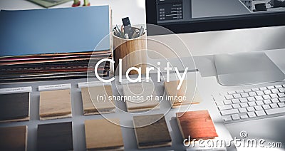 Clarity Design Clear Creativity Visible Simple Concept Stock Photo