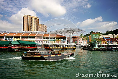 Clark Quay Stock Photo