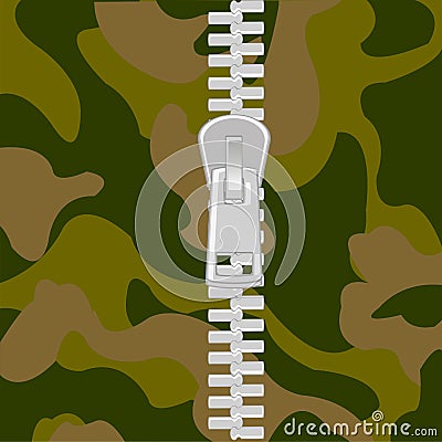 Clasp on camouflage Stock Photo