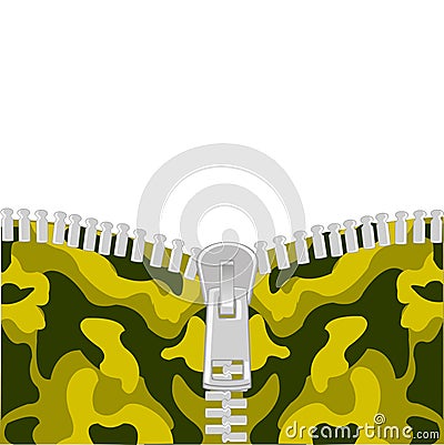 Clasp on camouflage Stock Photo