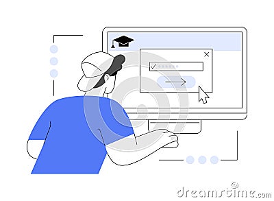 Class access code abstract concept vector illustration. Vector Illustration